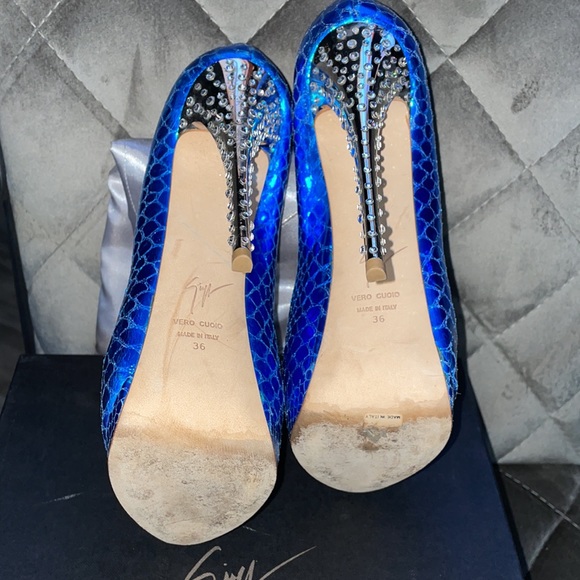 Giuseppe Zanotti Sharon 105 Turquoise / Royal Blue - Picture 5 of 12